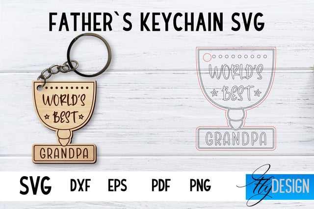 Father’s Keychain SVG | Father’s Day SVG | Keychain SVG SVG Fly Design 