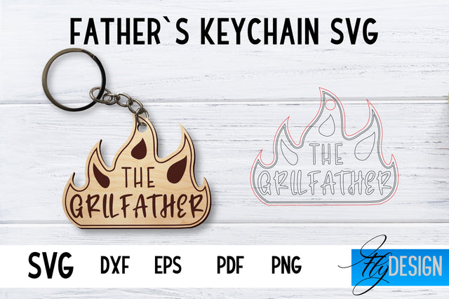 Father’s Keychain SVG | Father’s Day SVG | Keychain SVG SVG Fly Design 