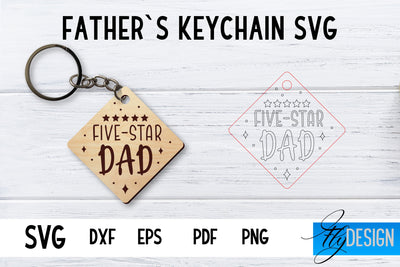 Father’s Keychain SVG | Father’s Day SVG | Keychain SVG SVG Fly Design 