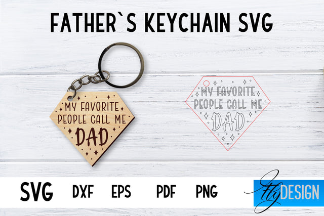 Father’s Keychain SVG | Father’s Day SVG | Keychain SVG SVG Fly Design 
