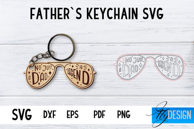 Father’s Keychain SVG | Father’s Day SVG | Keychain SVG SVG Fly Design 