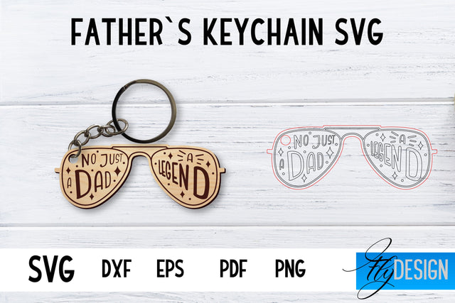 Father’s Keychain SVG | Father’s Day SVG | Keychain SVG SVG Fly Design 
