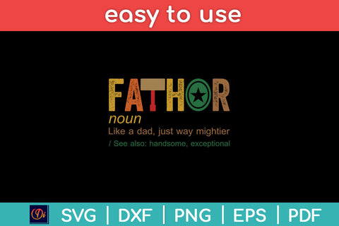 Fathor Definition Like A Dad Funny Father's Day Svg Png Dxf Cutting Digital File SVG Helal 