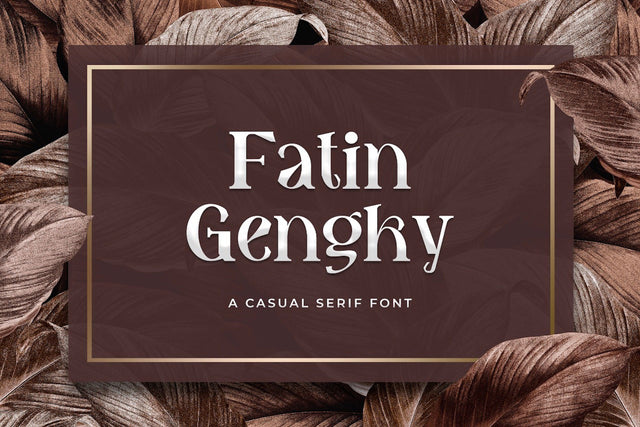 Fatin Gengky - Casual Serif Font Font StringLabs 
