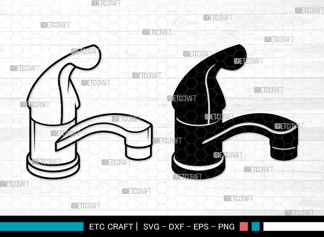 Faucet SVG, Leaky Tap Svg, Kitchen Fauce Svg, Water Tap Svg, Bathroom Faucet Svg, Faucet SVG ETC Craft 