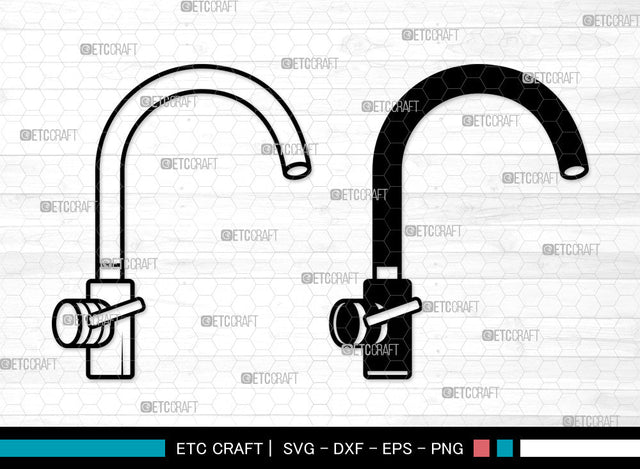 Faucet SVG, Leaky Tap Svg, Kitchen Fauce Svg, Water Tap Svg, Bathroom Faucet Svg, Faucet SVG ETC Craft 