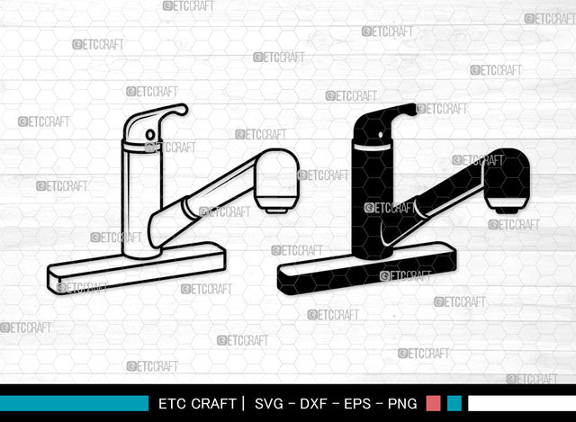 Faucet SVG, Leaky Tap Svg, Kitchen Fauce Svg, Water Tap Svg, Bathroom Faucet Svg, Faucet SVG ETC Craft 