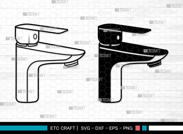 Faucet SVG, Leaky Tap Svg, Kitchen Fauce Svg, Water Tap Svg, Bathroom Faucet Svg, Faucet SVG ETC Craft 