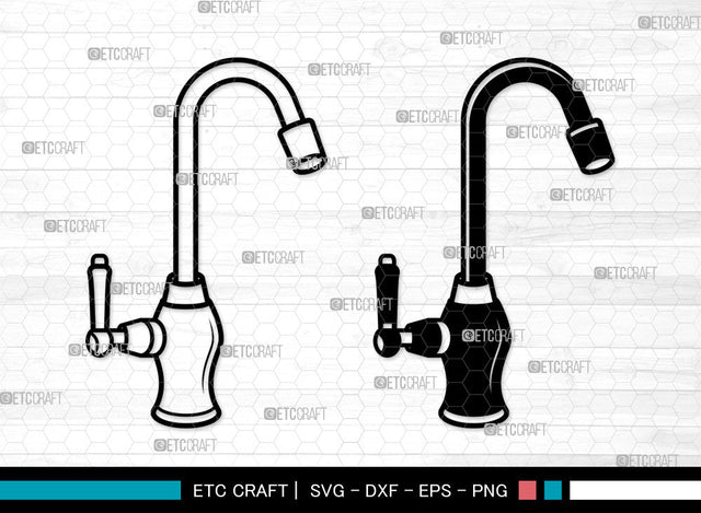 Faucet SVG, Leaky Tap Svg, Kitchen Fauce Svg, Water Tap Svg, Bathroom Faucet Svg, Faucet SVG ETC Craft 