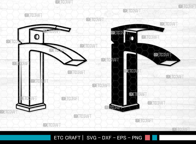 Faucet SVG, Leaky Tap Svg, Kitchen Fauce Svg, Water Tap Svg, Bathroom Faucet Svg, Faucet SVG ETC Craft 