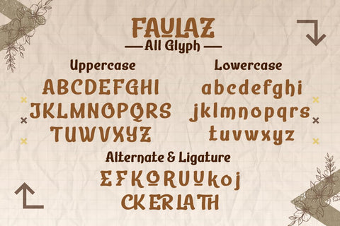 FAULAZ | Handwritten Display Font twinletter 