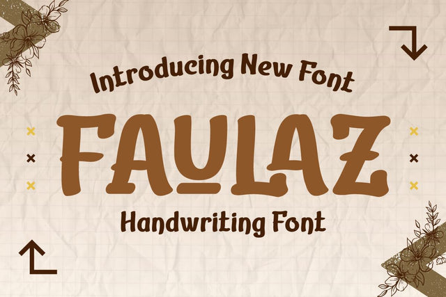 FAULAZ | Handwritten Display Font twinletter 