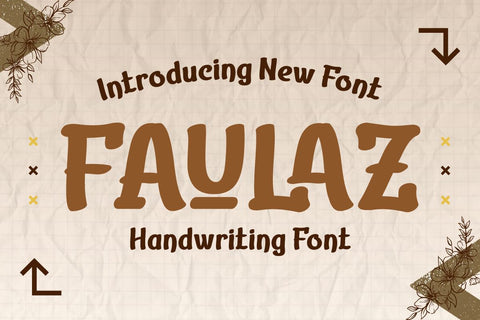 FAULAZ | Handwritten Display Font twinletter 
