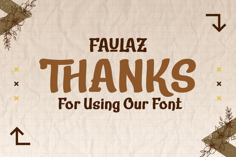 FAULAZ | Handwritten Display Font twinletter 