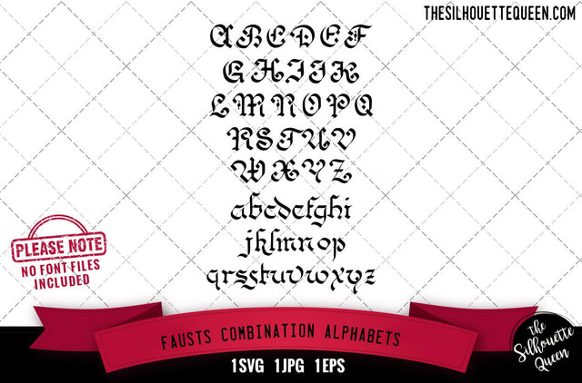 Faust_s Combination Alphabets alphabets - ABC letters SVG Loveleen Kaur 
