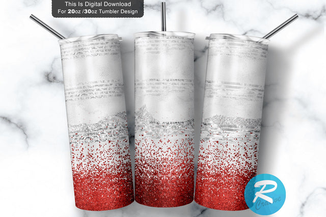 Faux Glitter 20 oz / 30 oz Tumbler PNG Sublimation Regulrcrative 