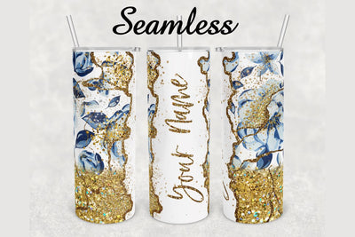 Faux Gold Glitter Marble Tumbler sublimation design 20 oz skinny tumbler wrap Sublimation BambinaCreations 