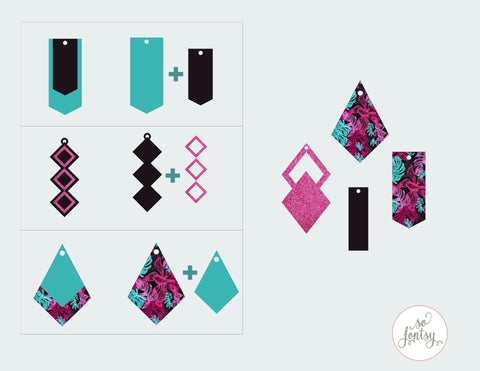 Faux Leather Earring Template Set So Fontsy Design Shop 