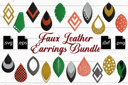 Faux Leather Earrings Bundle SVG Craft Pixel Perfect 