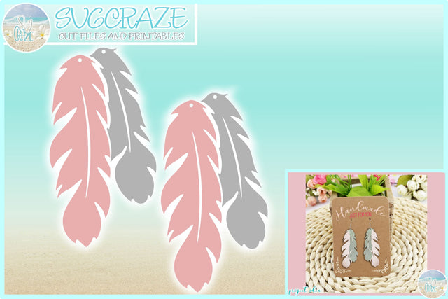 Faux Leather Jewelry Earring Pendant Template SVG SVG SVGcraze 