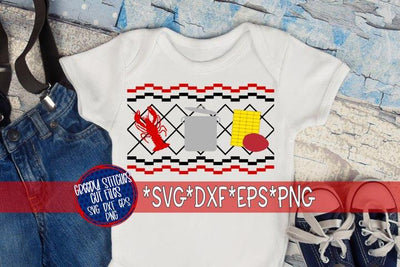 Faux Smocked Crawfish Boil SVG DXF EPS PNG SVG Greedy Stitches 