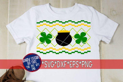 Faux Smocked Pot O Gold SVG DXF EPS SVG Greedy Stitches 