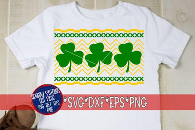 Faux Smocked Shamrock Trio SVG DXF EPS PNG-St. Patrick's Day SVG SVG Greedy Stitches 