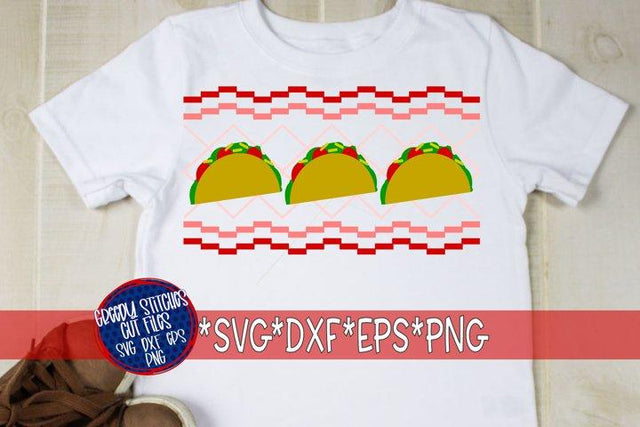 Faux Smocked Tacos SVG DXF EPS PNG SVG Greedy Stitches 