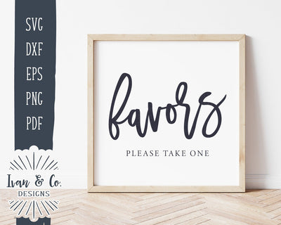 Favors Please Take One SVG Files | Wedding Favors Sign SVG | Wedding SVG | Cricut | Silhouette | Commercial Use | Cut Files (1008908663) SVG Ivan & Co. Designs 