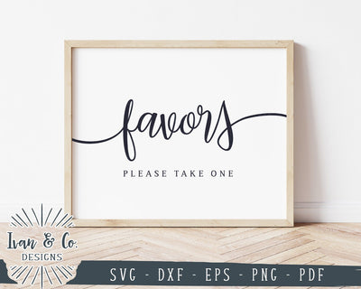 Favors Please Take One SVG Files | Wedding SVG | Wedding Favors Sign SVG | Commercial Use | Cricut | Silhouette | Cut Files (1032842504) SVG Ivan & Co. Designs 