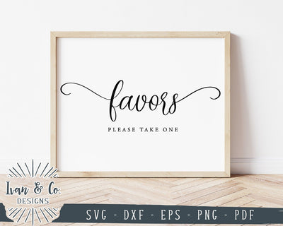 Favors Please Take One SVG Files | Wedding SVG | Wedding Favors Sign SVG | Commercial Use | Cricut | Silhouette | Cut Files (1047294563) SVG Ivan & Co. Designs 