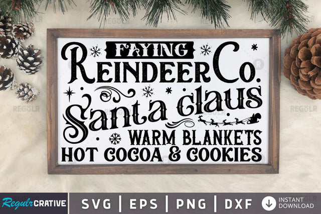 Faying reindeer co santa claus warm SVG SVG Regulrcrative 