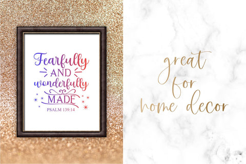 Fearfully and wonderfully made, Christian SVG, Bible Verse SVG, Empowered Woman, SVG Cut File, Christian Sayings for Women, Motivational SVG, Inspirational SVG, Proverbs, SVG for Shirts, Spiritual SVG, SVG Cut File, Religious SVG, Scripture SVG SVG KatineDesign 