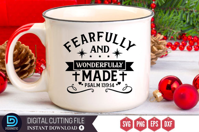 Fearfully and wonderfully made psalm 139:14 SVG, Fearfully and wonderfully made psalm 139:14 SVG DESIGNISTIC 