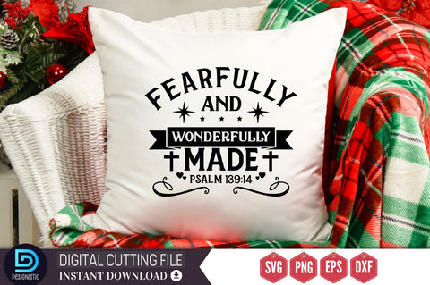 Fearfully and wonderfully made psalm 139:14 SVG, Fearfully and wonderfully made psalm 139:14 SVG DESIGNISTIC 