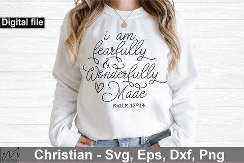 Fearfully and wonderfully made svg, Christian t shirt SVG Isabella Machell 
