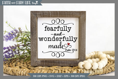 Fearfully and Wonderfully Made SVG Designs by Jolein 