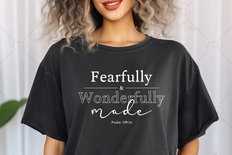 Fearfully And Wonderfully Made Svg Png Files, Christian Svg, Bible Verse Svg, Christian Shirt Svg, Jesus Svg, God Svg, Religious svg SVG DesignDestine 