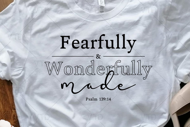 Fearfully And Wonderfully Made Svg Png Files, Christian Svg, Bible Verse Svg, Christian Shirt Svg, Jesus Svg, God Svg, Religious svg SVG DesignDestine 
