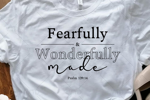 Fearfully And Wonderfully Made Svg Png Files, Christian Svg, Bible Verse Svg, Christian Shirt Svg, Jesus Svg, God Svg, Religious svg SVG DesignDestine 