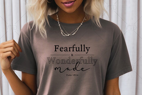 Fearfully And Wonderfully Made Svg Png Files, Christian Svg, Bible Verse Svg, Christian Shirt Svg, Jesus Svg, God Svg, Religious svg SVG DesignDestine 