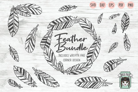 Feather Bundle SVG Cut File SVG Wild Pilot 
