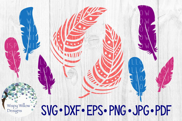 Feather Bundle SVG Wispy Willow Designs 