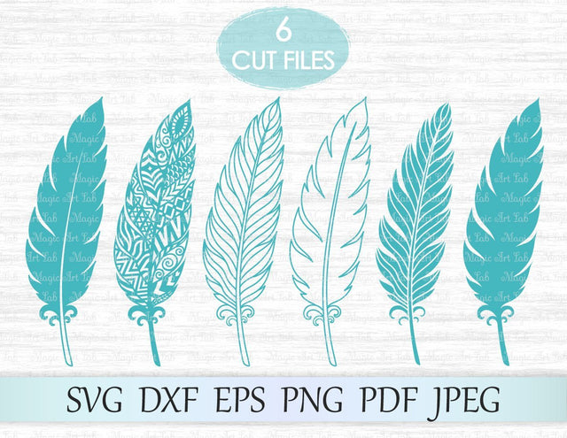 Feather cut files SVG MagicArtLab 