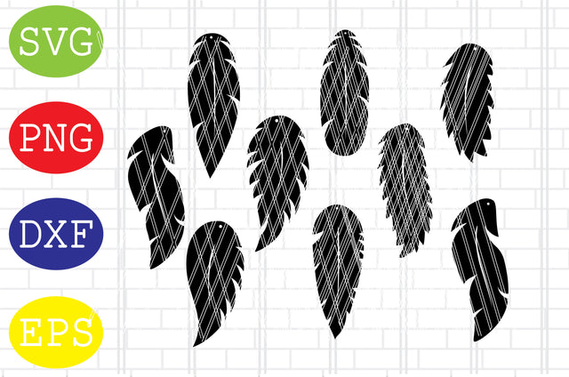 Feather Earrings SVG Bundle, Earring Svg For Cricut, Faux Leather Earring Svg, Leather Earring Svg, Stacked Earring Svg SVG DigitalSvgFiles 