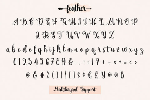 Feather Font Mozarella 