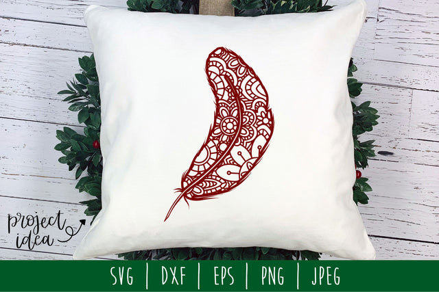 Feather Mandala Zentangle SVG SavoringSurprises 
