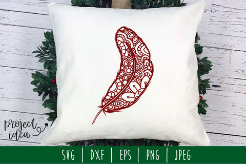 Feather Mandala Zentangle SVG SavoringSurprises 
