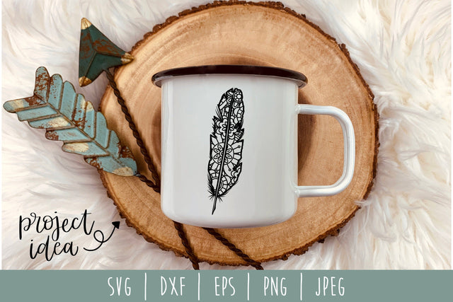 Feather Mandala Zentangle SVG SavoringSurprises 