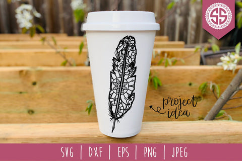 Feather Mandala Zentangle SVG SavoringSurprises 